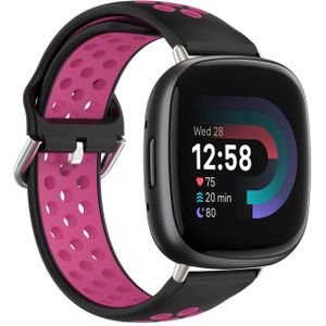 Fitbit Versa 3 & 4 / Sense 1 & 2 - Sport editie - Large - Zwart + roze