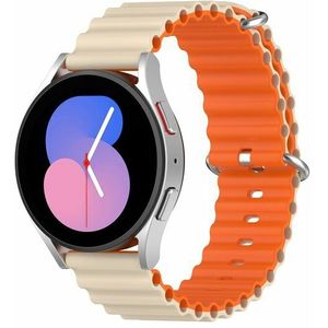 Ocean Style bandje - Beige / oranje - Xiaomi Mi Watch / Xiaomi Watch S1 / S1 Pro / S1 Active / Watch S2