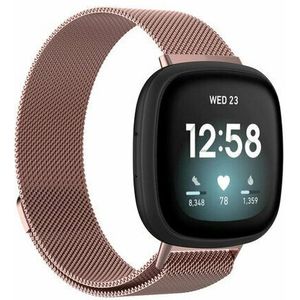 Fitbit Versa 3/4 & Sense 1/2 milanese bandje - Small - Rosé goud