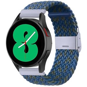 Samsung Braided nylon bandje - Blauw / groen gemêleerd - Samsung Galaxy Watch 3 - 41mm
