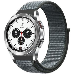 Samsung Sport Loop nylon bandje - Donkergrijs / blauw gemêleerd - Samsung Galaxy Watch 4 Classic - 42mm / 46mm