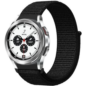 Samsung Sport Loop nylon bandje - Zwart - Samsung Galaxy Watch 4 Classic - 42mm / 46mm