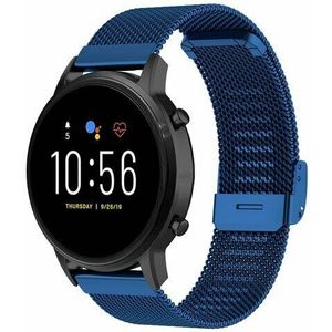 Garmin Venu 3s / Vivoactive 4s / Venu 2s / Vivomove 3s / Forerunner 255s - Milanese bandje met klemsluiting - Donkerblauw  - Garmin bandje