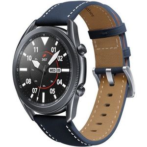 Samsung Premium Leather bandje - Donkerblauw - Samsung Galaxy Watch Active 2