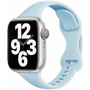 Apple watch Sportbandje Slim Fit - Lichtblauw - Geschikt voor Apple Watch 42mm / 44mm / 45mm / 49mm - Apple watch bandjes