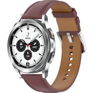 Samsung Luxe leren bandje - Donkerbruin - Samsung Galaxy Watch 4 Classic - 42mm / 46mm