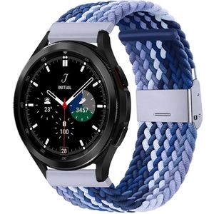 Samsung Braided nylon bandje - Blauw gemêleerd - Samsung Galaxy Watch 4 Classic - 42mm / 46mm