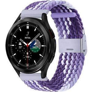 Samsung Braided nylon bandje - Lichtpaars / paars - Samsung Galaxy Watch 4 Classic - 42mm / 46mm