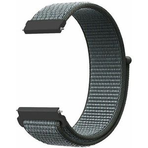 Sport Loop nylon bandje - Donkergrijs / blauw gemêleerd - Huawei Watch GT 2 & GT 3 - 42mm