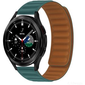 Samsung Siliconen Loop bandje - Donkergroen - Samsung Galaxy Watch 4 Classic - 42mm / 46mm