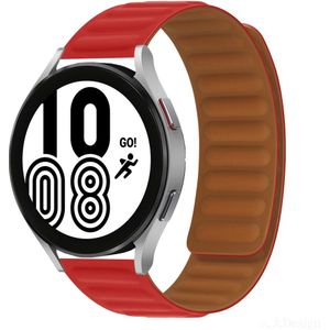 Samsung Siliconen Loop bandje - Rood - Samsung Galaxy Watch 4 - 40mm / 44mm