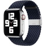 Apple watch Braided bandje - Donkerblauw - Geschikt voor Apple Watch 42mm / 44mm / 45mm / 49mm