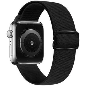 Solo Loop Nylon bandje - Zwart - Geschikt voor Apple Watch 38mm / 40mm / 41mm