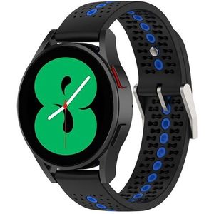 Samsung Dot Pattern bandje - Zwart met blauw - Samsung Galaxy Watch - 42mm - Samsung bandje