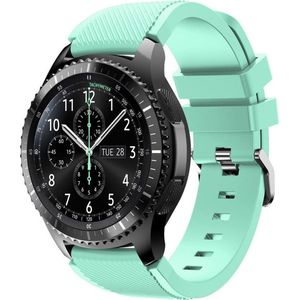 Samsung Siliconen sportbandje - Mint groen - Geschikt voor Samsung Galaxy Watch 3 (45mm) - Galaxy Watch 46mm - Samsung Gear S3 Classic & Frontier