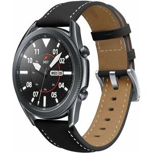 Samsung Premium Leather bandje - Zwart - Samsung Galaxy Watch 6 - 40mm & 44mm