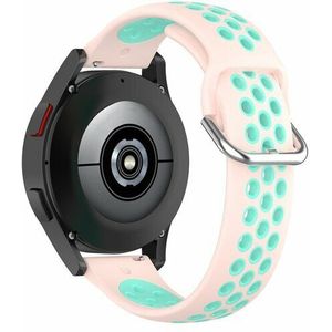 Siliconen sportbandje met gesp - Roze + turquoise - Huawei Watch GT 2 & GT 3 - 42mm