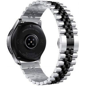 Stalen band - Zilver / zwart - Samsung Galaxy Watch 4 Classic - 42mm & 46mm