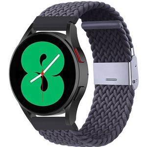 Samsung Braided nylon bandje - Donkergrijs - Samsung Galaxy Watch 3 - 45mm