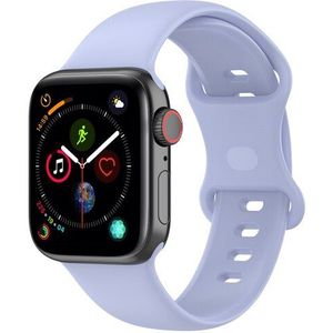 Siliconen sportbandje - Licht paars - Maat: S/M - Geschikt voor Apple Watch 42mm / 44mm / 45mm / 49mm