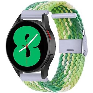 Samsung Braided nylon bandje - Groen / lichtgroen - Samsung Galaxy Watch 5 (Pro) - 40mm / 44mm / 45mm
