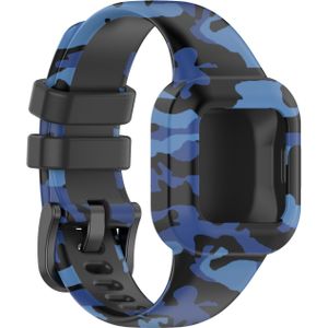 Garmin Siliconen bandje met print  - Leger blauw - Garmin Vivofit Junior 3