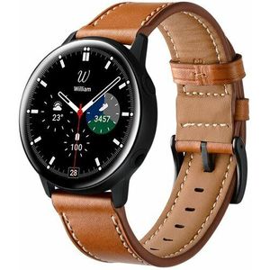 Samsung lederen bandje - Bruin - Samsung Galaxy Watch 6 Classic - 47mm & 43mm