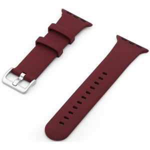 Rubberen sportbandje met gesp - Bordeaux - Geschikt voor Apple Watch 38mm / 40mm / 41mm