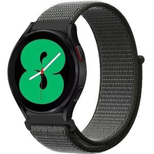 Sport Loop nylon bandje - Donkergroen met grijze band - Xiaomi Mi Watch / Xiaomi Watch S1 / S1 Pro / S1 Active / Watch S2