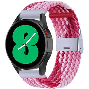 Samsung Braided nylon bandje - Roze gemêleerd - Samsung Galaxy Watch 4 - 40mm / 44mm