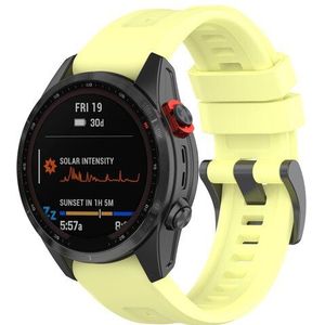 Garmin Siliconen sportbandje - Geel - Garmin Fenix 7S / 6S / 5S & Instinct 2s