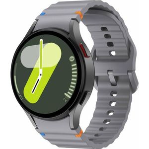 Samsung Wave Sportband met aansluitknop - Donkergrijs -  Samsung Galaxy Watch 4 Classic - 42mm & 46mm - Samsung bandje