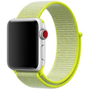 Sport Loop nylon bandje - Neon groen - Geschikt voor Apple Watch 38mm / 40mm / 41mm