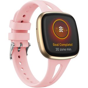 Fitbit Versa 3 & 4 / Sense 1 & 2  - Sportbandje druppel design - Small - Roze