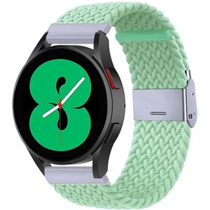 Samsung Braided nylon bandje - Lichtgroen - Samsung Galaxy Watch 4 - 40mm / 44mm