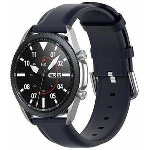 Classic leren bandje - Donkerblauw - Huawei Watch GT 2 & GT 3 - 42mm