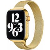 Apple watch Milanese slim fit bandje - Goud - Geschikt voor Apple Watch 42mm / 44mm / 45mm / 49mm