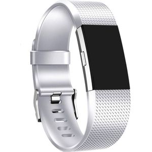 Fitbit Charge 2 sportbandje - Maat: Large - Zilver