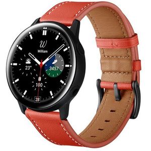 Samsung lederen bandje - Rood - Samsung Galaxy Watch - 42mm