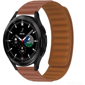 Samsung Siliconen Loop bandje - Bruin - Samsung Galaxy Watch 4 Classic - 42mm / 46mm