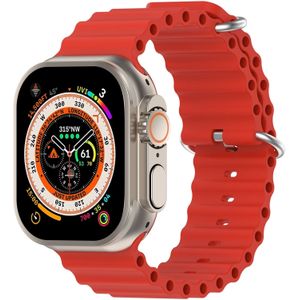 Ocean bandje - Rood - Geschikt voor Apple Watch 42mm / 44mm / 45mm / 49mm
