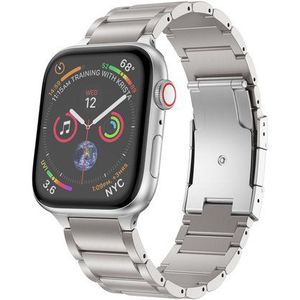 Apple watch Titanium schakelband - Zilver - Geschikt voor Apple watch 38mm / 40mm / 41mm - Apple watch bandjes