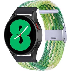 Garmin Venu / Sq / Sq2 / 2 plus - Braided nylon bandje - Groen / lichtgroen