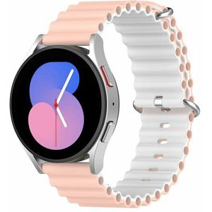 Ocean Style bandje - Lichtroze / wit - Xiaomi Mi Watch / Xiaomi Watch S1 / S1 Pro / S1 Active / Watch S2