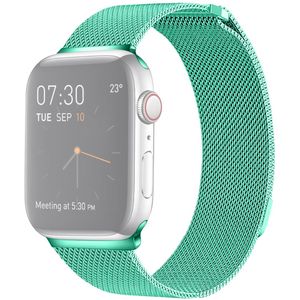 Milanese RVS bandje - Mint groen - Geschikt voor Apple Watch 42mm / 44mm / 45mm / 49mm