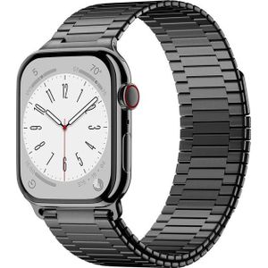 Apple watch Magnetische stalen band - Zeer sterke magneet - Zwart - Geschikt voor Apple Watch 38mm / 40mm / 41mm / 42mm - Apple watch bandje