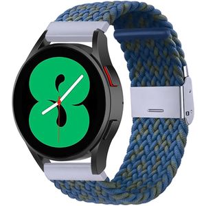 Samsung Braided nylon bandje - Blauw / groen gemêleerd - Samsung Galaxy Watch 4 - 40mm / 44mm