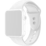 Apple watch Siliconen sportbandje - Wit - Dubbele druksluiting - Geschikt voor Apple Watch 38mm / 40mm / 41mm