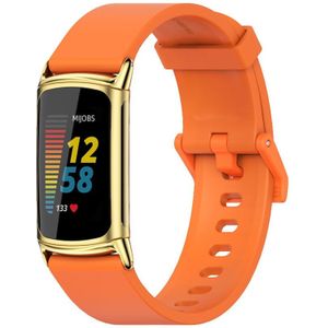 FitBit Charge 5 & 6 Extra soft siliconen bandje - Oranje