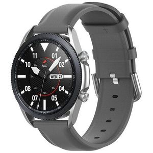 Samsung Classic leren bandje - Grijs - Samsung Galaxy Watch 5 (Pro) - 40mm / 44mm / 45mm